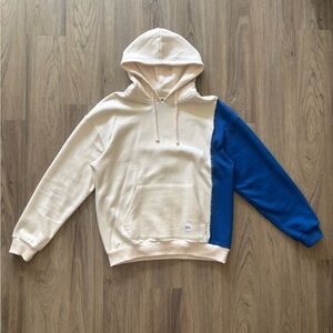 NATIVE YOUTH Cream and Blue Hoodie
